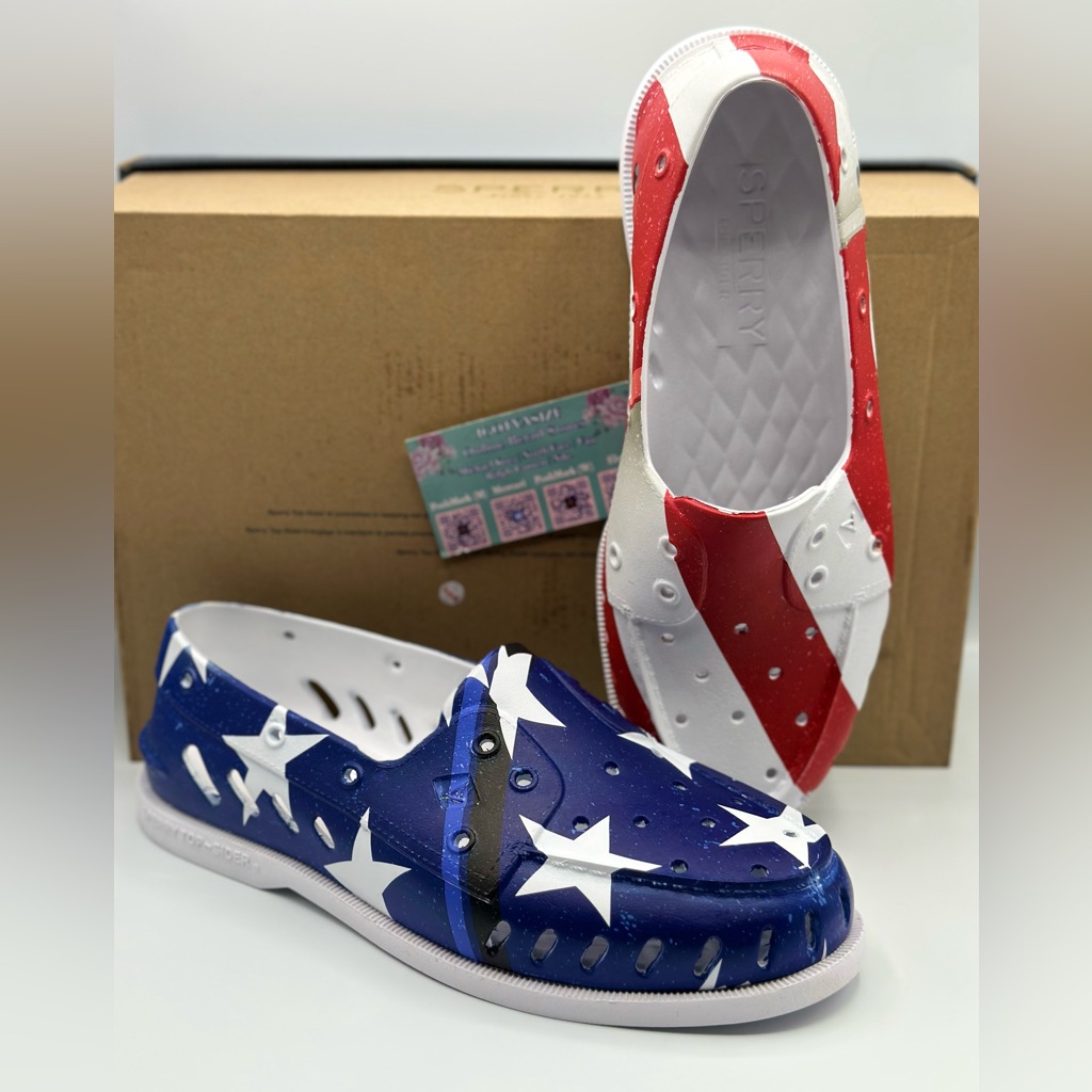 Sperry Float Boat Shoe Red/White/Blue (9)